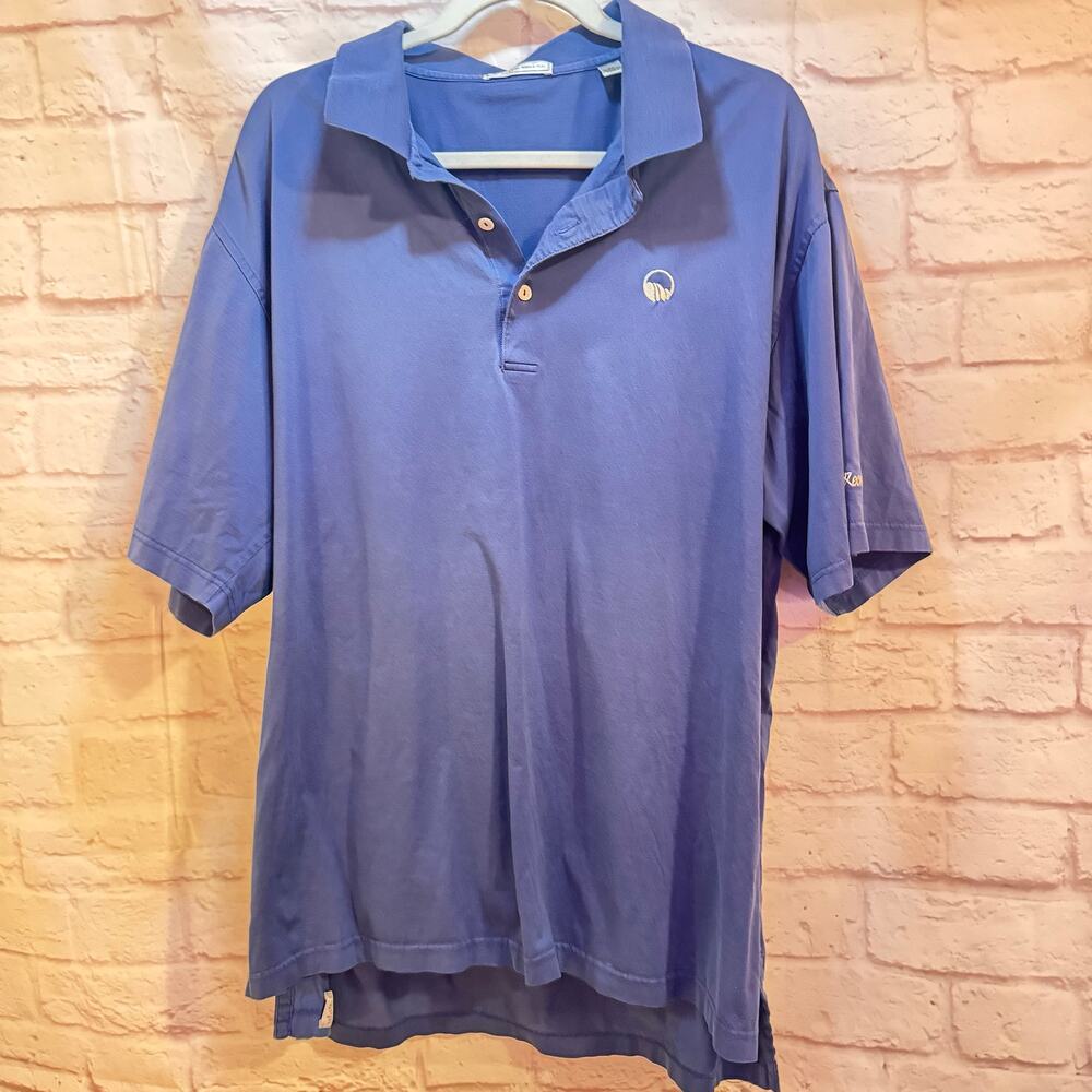 Peter Millar Blue Polo Keowee Springs Sz XL Cotton Minimalist old money golf